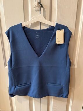 Womens Sandwash Vest - A New
Day -Blue Med